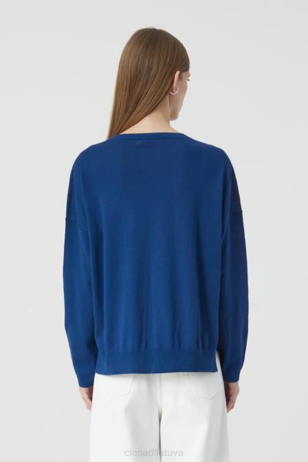 apranga indigo mėlyna 2D281501 CLOSED pagrindinis įgulos kaklas moterys