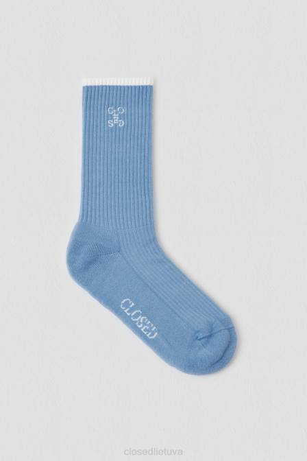 priedai chambray mėlyna 2D28685 CLOSED logotipo kojinės moterys