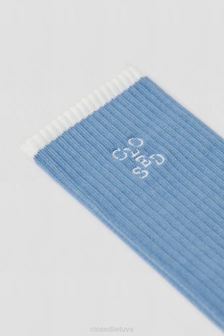 priedai chambray mėlyna 2D28685 CLOSED logotipo kojinės moterys